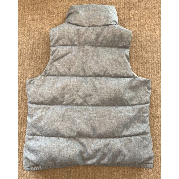 Old Navy Puffer Vest Womens L Textured Gray Quilted Fleece Lined Warm Zip Up - Picture 2 of 8